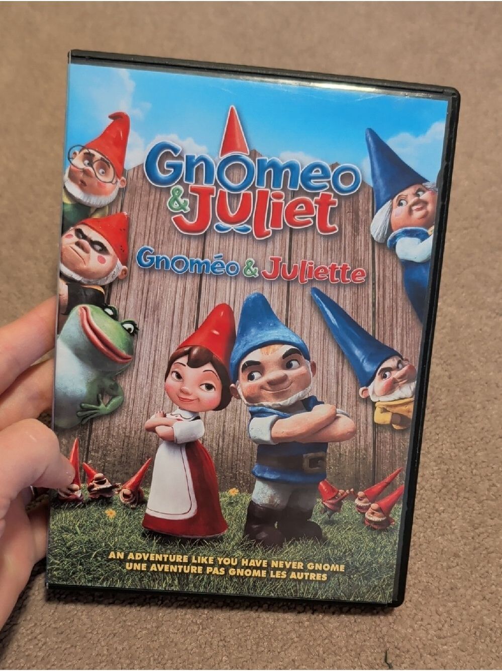 💜 5/$20 Gnomeo & Juliet Family Movie DVD - Colorful Garden Gnome Cover